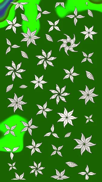 Renkli Bahar Teması eskiz kalıbı. Raster güzel kumaş deseni çiziyor. Düz Çiçek Elementleri Tasarımı. Çiçek deseni.