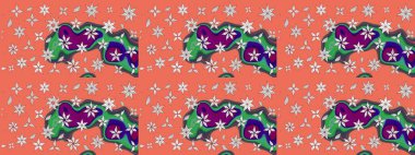 Küçük çaplı çiçeklerdeki basit şirin desenler. Tekstil veya kitap kapakları, imalat, duvar kağıtları, baskı, hediye paketi ve yapıştırma kitabı için çiçek eskizi geçmişi. Raster illüstrasyonu.