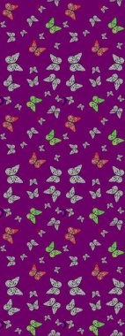 Kızlar, erkekler, elbiseler, duvar kağıtları için soyut çizim kalıbı. Kelebek, kanat, neon renkli yaratıcı raster arka plan. Tekstil ve kumaş için komik kelebek deseni. Moda tarzı.