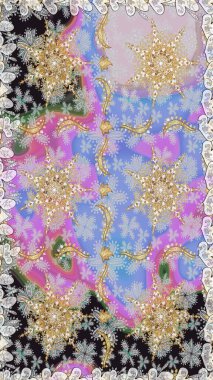 Gri renkli desen. Raster Golden Mehndi kusursuz desen. Kına dövmeli süs çiçekleri, altın çıkartmalar, mehndi ve yoga tasarımı, kartlar ve parmak izleri..