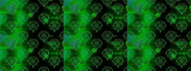 Tekstil, kumaş, kapaklar, duvar kağıtları, baskı, yapıştırma, yapıştırma kitabı, dekupaj için çiçeksiz bir arka plan. Millefleur 'lar. Küçük yeşil, siyah ve mavi çiçekli oldukça kaliteli besin torbası deseni.