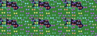 Yeşil ve mavi lekeli güzel bir kelebek kumaşı. Bahar Kelebeği teması. Duvar kağıdı için böcek dokusunun tekrarı. Raster illüstrasyonu.