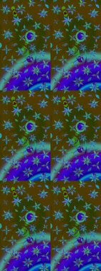 Küçük bir çiçekte eskiz deseni. Hoş bir çiçek geçmişi var. Raster illüstrasyonu. Güzel kumaş deseni.