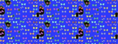 Raster Kelebekleri deseni. Soyut eskiz arka planı. Mavi ve nötr renklerde resimler tropikal kelebekleri de beraberinde getirir. Duvar kağıtları, web sayfası arkaplanları, yüzey dokuları, tekstil için mükemmel..