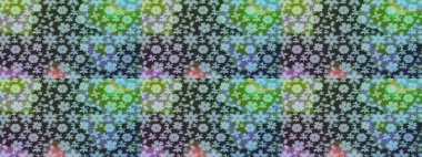 Mavi renkte etnik çiçeklerle süslenmiş zarif bir eskiz. Asya Tekstil 'inde Raster Çiçek İllüstrasyonu.