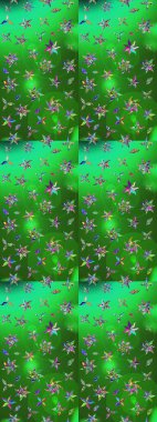 Raster deseni. Organik elementler. Suluboya etkisi. Botanik çizim deseni.