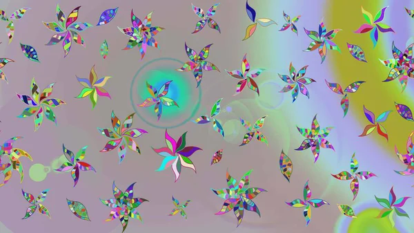 Şirin karalamalı çiçek desenli çizim. Raster illüstrasyonu. El yapımı çiçek ve bitki koleksiyonu. Çizim stili tarafsız ve gri renklerde. Raster illüstrasyonu.