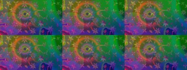 Botanik çizim kalıbı. Organik elementler. Suluboya etkisi. Raster deseni.