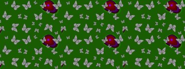 Clipart yeşil ve gri kelebek Magic Cartoon hakkında. Albüm için resim. Kart ve Fotoğraf Çocukları Albümleri Üzerine Bebekler Kitabı ve Dijital Baskı. Robot resim. Raster illüstrasyonu.