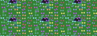 Farklı yönlere uçan renkli kelebek koleksiyonu. Kızlar, erkekler, elbiseler, duvar kağıtları için soyut çizim kalıpları. Raster illüstrasyonu.