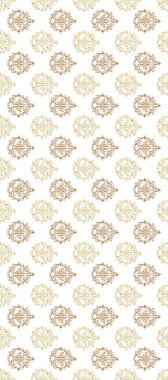 Renkli elementlerle bej, nötr ve beyaz renklerde klasik, dikişsiz desen. Noel 2019, kar tanesi, yeni yıl.