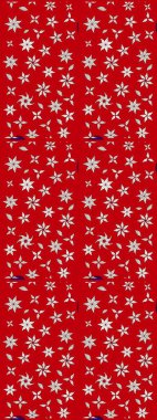 Düz Çiçek Elementleri Tasarımı. Renkli Bahar Teması eskiz kalıbı. Raster illüstrasyonundaki çiçek desenli çizim. Kırmızı renkte çiçekler.