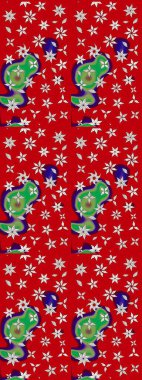 Kırmızı ve nötr renklerde çiçekler. Çiçekli karalama şeklinde Raster çiçek deseni. Yumuşak, bahar çiçekli arka plan.