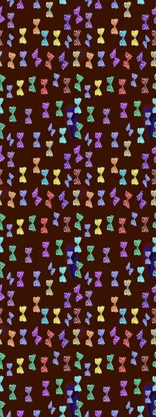 Kahverengi ve nötr renklerdeki soyut sevimli kelebek. Eskiz kalıbı arka planı. Raster illüstrasyonu. Basit bir şekilde.