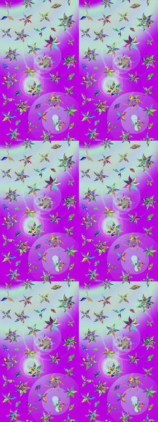 Renkli Bahar Teması eskiz kalıbı. Zentangle soyut çiçekleri. Karalama çiçeği. Raster illüstrasyonu. Güzel kumaş deseni. Düz Çiçek Elementleri Tasarımı.