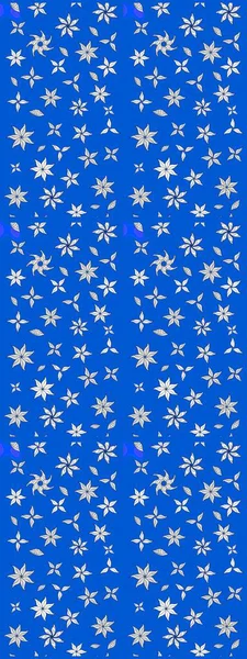 Çiçekli karalama şeklinde Raster çiçek deseni. Mavi renkli çiçekler. Nazikçe, güzel çiçek arkaplanı..