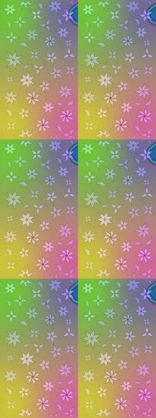 Renkli Yaz Temalı eskiz kalıbı. Sevimli çiçek raster deseni. Tarafsız ve yeşil renklerde çiçekler. Düz Çiçek Elementleri Tasarımı.