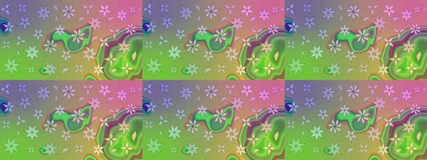 Yeşil ve nötr renklerde. Raster illüstrasyonu. Çiçekli güzel suluboya desen.