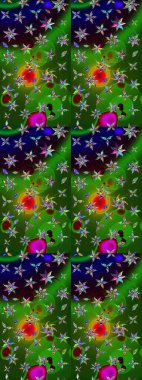 Güzel kumaş deseni. Düz Çiçek Elementleri Tasarımı. Renkli Yaz Temalı eskiz kalıbı. Raster illüstrasyonunda çiçek deseni çizimi.