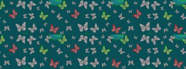 Kelebek deseni. Duvar kağıtları, giysiler, erkekler ve kızlar için soyut çizim kalıbı. Karala, karala, karala. Raster..