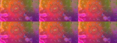 Çiçek deseni. Raster illüstrasyonu. Chichi 'nin kumaş kalıbını çiz. Renkli Bahar Teması eskiz kalıbı. Düz Çiçek Elementleri Tasarımı.