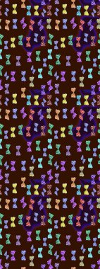 Yumuşak kahverengi ve nötr arkaplanda izole edilmiş şirin yaban sinekleri. Sanat retro seramik seramik tasarım tarzında serbest ve doğrusal el çizimi logo. Kahverengi ve nötr renkleri yakından izle.