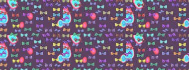 Kelebek desenli çizim, gri ve mavi arka planda. Kumaş, kağıt, ambalaj kâğıdı ve duvar kağıdı tasarımı için hoş bir arka plan. Raster illüstrasyonu.