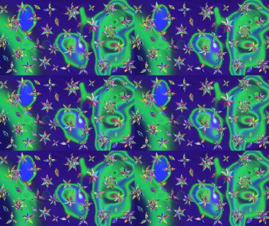 Hoş bir çiçek geçmişi var. Güzel kumaş deseni. Raster illüstrasyonu. Küçük çiçekte çizim deseni.