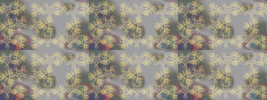 Robot resim. Küçük çiçekteki sevimli çiçek deseni. Raster illüstrasyonu.