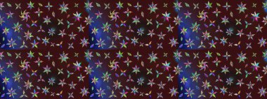 Düz Çiçek Elementleri Tasarımı. Taslak desenli, modaya uygun kumaş deseni. Şirin çiçek elementleri. Raster illüstrasyonu. Renkli Bahar Teması çizim şablonu.