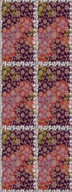 Suluboya tarzında renkler üzerine çiçekler. Raster illüstrasyonunda kusursuz çiçek deseni.