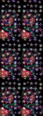 Halk tarzı. Modern çiçek arkaplanı. Moda baskıları için zarif bir şablon. Parlak renkli çiçekleri ve siyah ve kahverengi renkte yaprakları olan harika bir çiçek deseni..