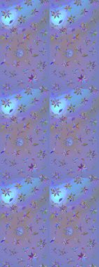 Suluboya tarzında mor mavi çiçekli zarif eskiz deseni, tasarım elementleri. Düğün davetiyeleri için çiçek deseni, tebrik kartları, hatıra defteri, baskı, hediye paketi, imalat. Düzenlenebilir.