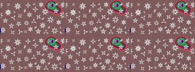 Çiçek deseni. Raster güzel kumaş deseni çiziyor. Renkli Bahar Teması eskiz kalıbı. Düz Çiçek Elementleri Tasarımı.