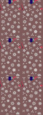 Eski usul küçük çiçekli şirin bir eskiz deseni. Moda arka planında parlak buketler. Kumaş, duvar kağıdı ve kağıt üzerine baskı yapmak için gelişen arka plan. Raster illüstrasyonu.