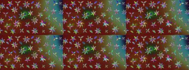 Hediye ambalaj kağıdı, tebrik kartları, posterler ve pankart tasarımı. Raster düz çiçek çizim deseni. Kahverengi renkte çiçekler.