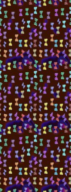 Nakış, egzotik kelebeklerle süslü çiçek eskiz deseni. Giysi tasarımı için kahverengi ve mavi arka planda geleneksel Raster halk çiçekleri dekoru. Kart, yazdırma, davet için basit şirin desen