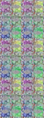 Kusursuz bir arka plan modeli. Yapraklı çiçekler ve doğal renklerde papatya çiçekleri. Raster - stok.