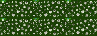 Küçük bir çiçekte eskiz deseni. Raster illüstrasyonu. Hoş bir çiçek geçmişi var. Güzel kumaş deseni.