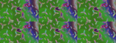 Güzel dekorasyon. Kışın sembolü. İllüstrasyon kar tanesi. Yeşil, mavi ve mor renkli suluboya kar taneleri.