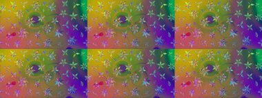 Raster suluboya çiçek deseni, narin çiçekler, yeşil ve kahverengi çiçekler, tebrik kartı şablonu. Raster Güzel kumaş deseni.