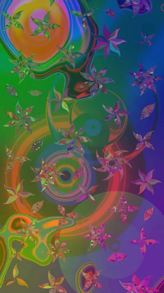 Yeşil ve mavi renkte çiçekler olan çiçek deseni çiz. Suluboya tarzında yeşil ve mavi renkte çiçekler.