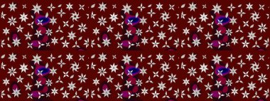 Kırmızı renkte çiçekler. Renkli Yaz Temalı eskiz kalıbı. Düz Çiçek Elementleri Tasarımı. Çiçekli retro deseni çiz.