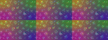 Renkli Bahar Teması eskiz kalıbı. Chichi 'nin kumaş kalıbını çiz. Raster illüstrasyonu. Düz Çiçek Elementleri Tasarımı. Çiçek deseni.