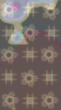 Gri renkli Asya tekstili. Çiçek desenli çizim. Raster illüstrasyonu.