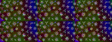 Çiçek izi. Çiçekler suluboya tarzında kahverengi ve yeşil renklerde. Suluboya çizim deseni.