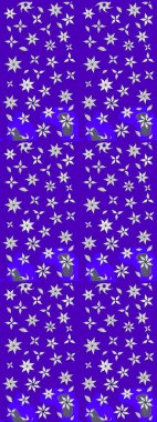 Raster illüstrasyonu. Klasik çiçek tasarımı elementleri. Menekşe ve nötr kıvırcık çiçekler mor ve nötr renklerde şekillenir.