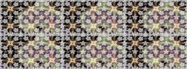 Süslü kumaş deseni. Düz Çiçek Elementleri Tasarımı. Renkli Bahar Temalı Kusursuz Arkaplan. Raster illüstrasyonunda kusursuz çiçek deseni.