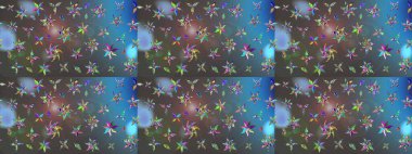 Taslak dekoratif arka plan, çiçek mandala. Çiçek. Raster illüstrasyonu. Mavi ve gri renklerde.