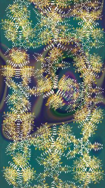 Renkli elementlerle Raster ilginç desen.